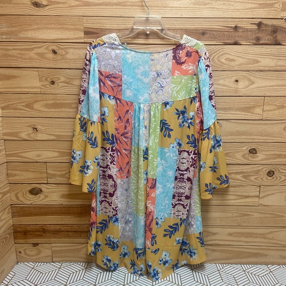 ♥️🩷🧡 Umgee dress patchwork prim flowy - Picture 5 of 6